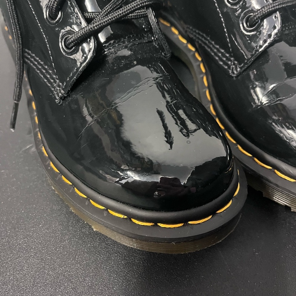 Dr. Martens Doc 1460 W Boots Black Patent Leather Size 6 - Picture 4 of 13